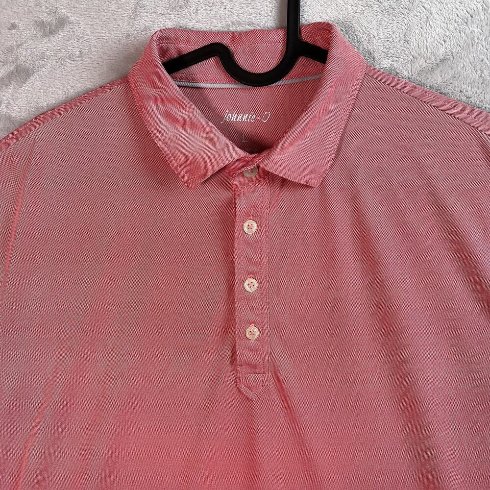 Johnnie O Men’s Shirt Polo Large Red Beachy Surf Summer Golf Comfort Collared - Picture 2 of 16